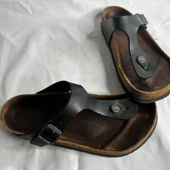 Birkenstock Gizeh Birko-Flor Black Leather - Sandals - Size 38 - Picture 3 of 8